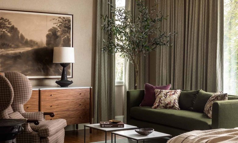 Фото - Красивые оттенки зелёного и коричневого в дизайн дома в США