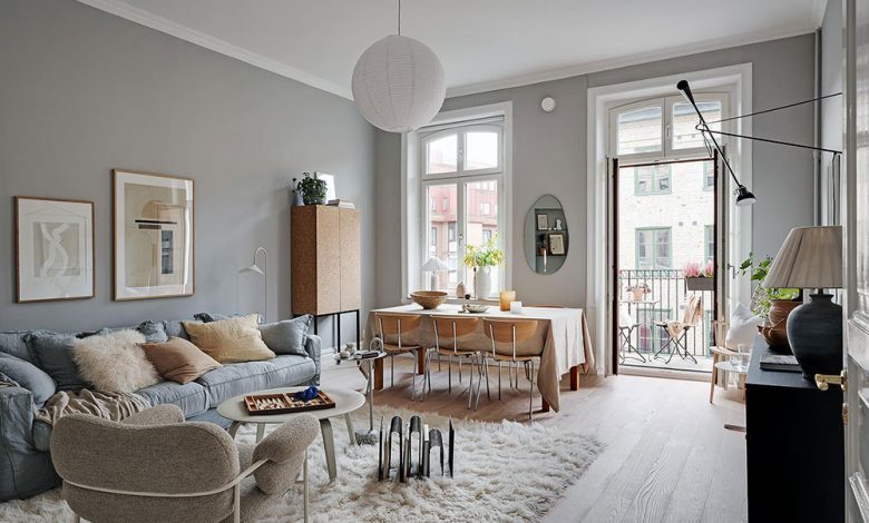Фото - Приятное сочетание прохладных и тёплых оттенков в одной скандинавской квартире (81 кв. м)
